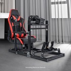 Mokapit Rennsimulator Cockpit Aluminium Mit Schwarzer & Roter Sitz Logitech G923