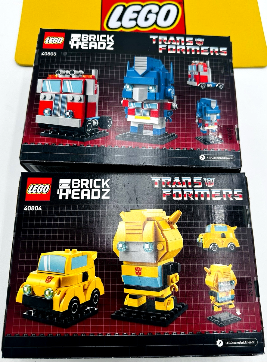 LEGO Brickheadz 40803 & 40804 Transformers Optimus Prime & Bumblee