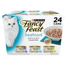 Purina Fancy Fish, Seafood, Tuna and Salmon Wet Cat Food Cans - 3oz/24ct