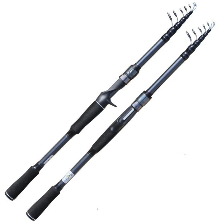 Portable Fishing Rods Telescopic Casting Rod Spinning Carbon Fiber Pole 1.8M-3M
