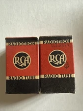 2 RCA JRC 6F4 Acorn Vacuum Tubes Vintage 2-Watt Power Triodes Radiotron US Army