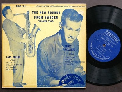 BENGT HALLBERG Trio LARS GULLIN Quartet 10'' LP PRESTIGE PRLP 121 US 1952 DG MONO