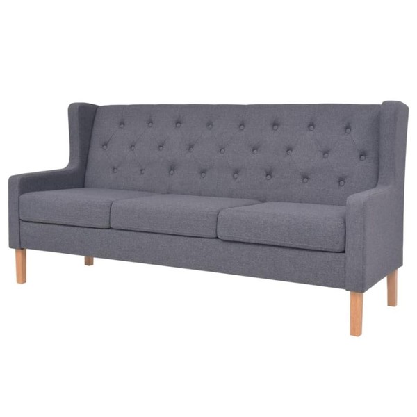 3-Sitzer Sofa Stoff Grau-image