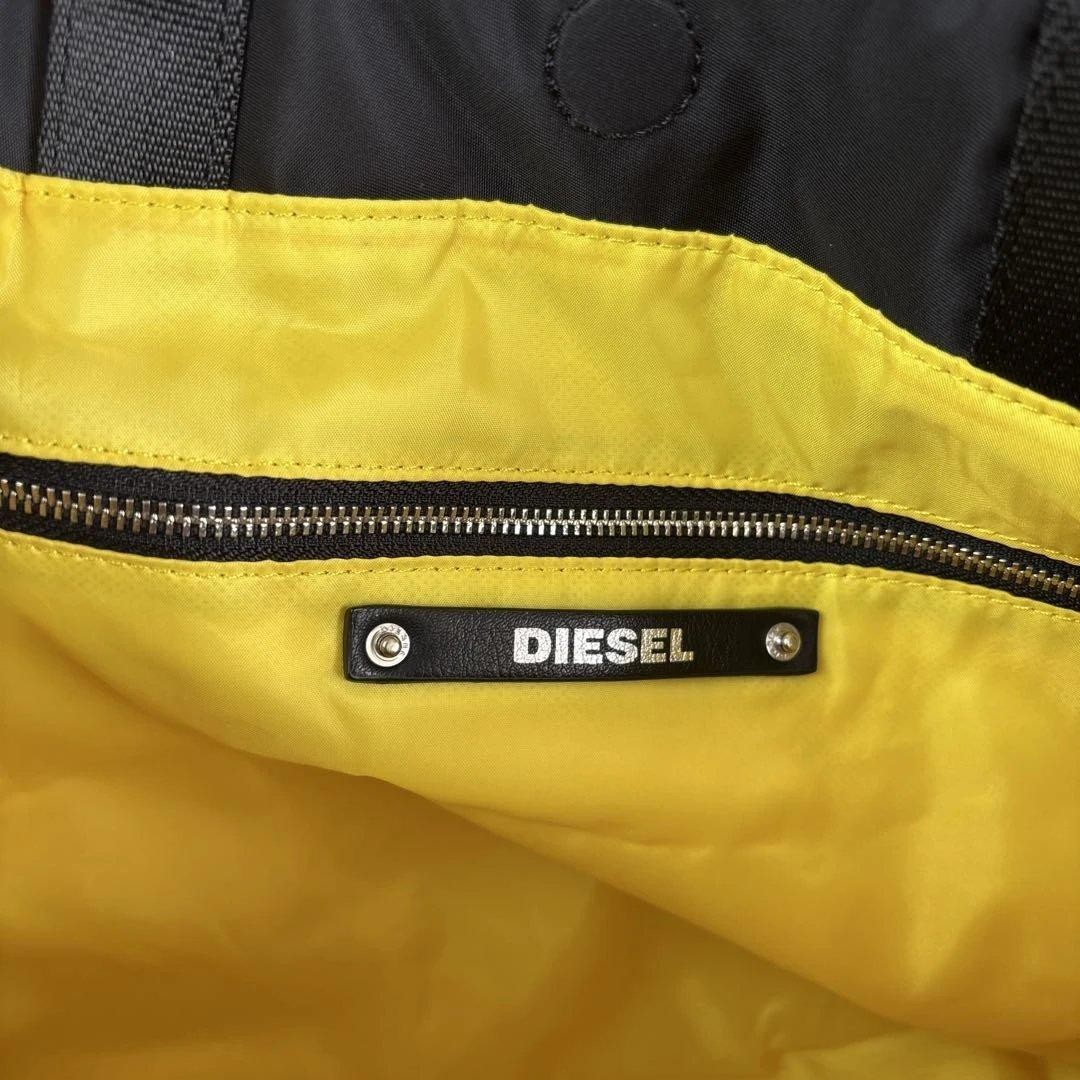 Diesel Big Tote Bag Logo Line 2 Way Nylon Black Womens Auth From Japan RIN thumbnail 8