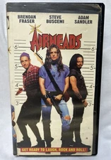 Airheads VHS 1994 Brendan Fraser Adam Sandler Steve Buscemi  Rental Hard Cover