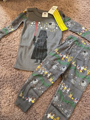 Hanna Anderson Starwar Christmas Long Sleeve Pajama Set Size 85cm 2T Retail $50