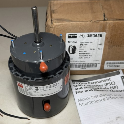 #ad Dayton 3M363 HVAC Blower Motor 115 VAC 3.3 Frame 1550 rpm 1 15 hp TESTED $79.00