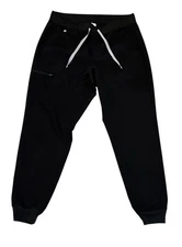 Figs Zamora Jogger Scrub Pants Womens Large Tall Black Technical Collection