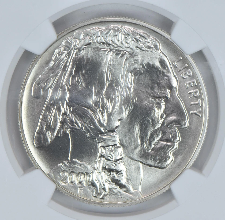2001-D Buffalo Commemorative Silver Dollar MS69 NGC Brown Label *3963 - Image 3 of 4