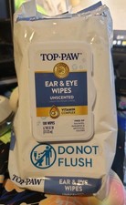 Top Paw Ear and Eye Wipes Unscented for animals 100 Wipes