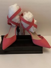 FAITH Pink Ankle Strap Shoes, Faux Suede Pointed Toe UK SIZE 7 Hardly Worn