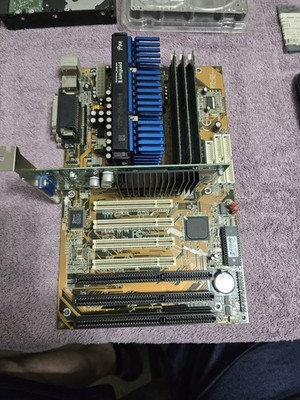 ASUS P2-BX Slot 1 PII / PIII System Board AGP w/Intel PII CPU, RAM & GPU