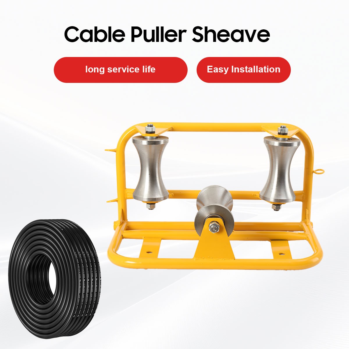 Cable Puller Sheave,Cable Feeding Sheave Cable Pulley for Large-Scale Laying