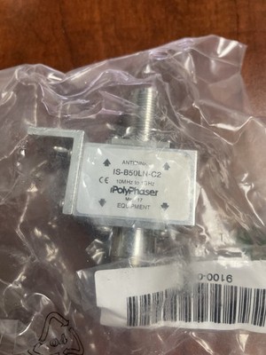 PolyPhaser F/F Bulkhead Coax RF Surge Protect,10MHz - 1GHz,DC Block-New, OpenBox