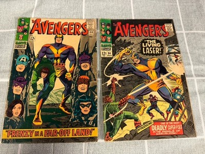 The Avengers #30 and #34 (Marvel Comics July 1966) Both In VG Condition