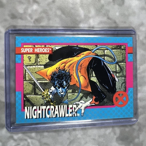 X-Men Marvel Vintage 1992 Impel Card & Top Loader #6 Nightcrawler