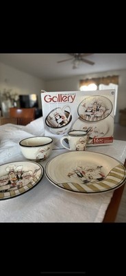 Le Chef Tabletops Gallery - Handcrafted Earthenware: (16 Pc) Service for 4.