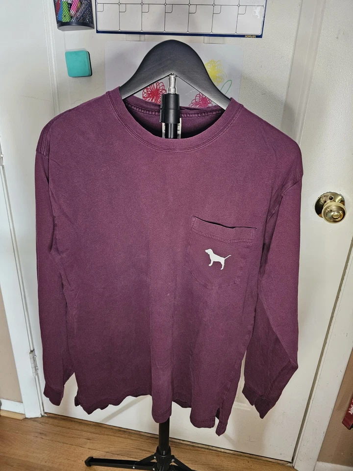 Victoria's Secret PINK Long Sleeve Tee - Plum - Image 1 of 4