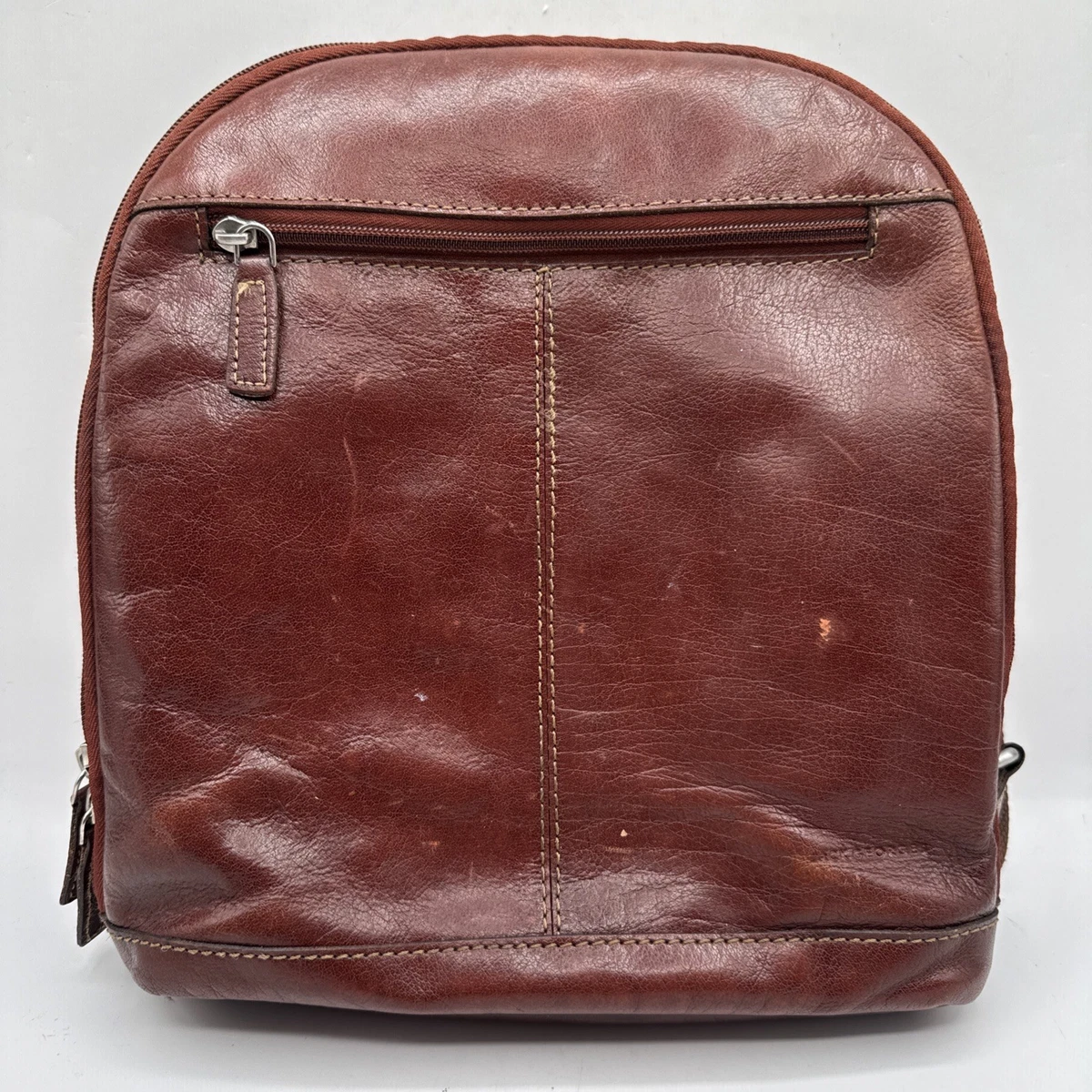 Jack Georges Backpack Embossed Tooled Genuine Leather Brown Purse Bag Amazon.com: Jack Georges Voyager Professional Backpack #7516  main image 2