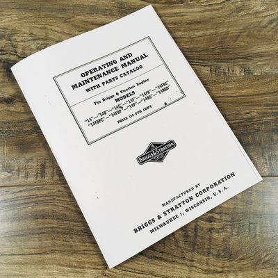 #ad Briggs And Stratton 14 14B 14C 14F Engine Operators Service Parts Manual amp; $9.97