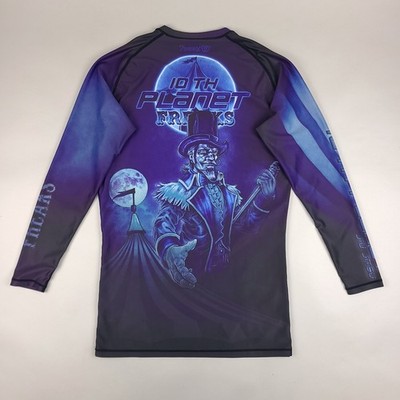 10th Planet Rash Guard Shirt Mens Large Purple Jiu Jitsu Freaks Phalanx