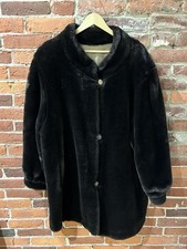 Reversible XXL Faux Fur Button Down Coat