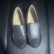 Black Slip-On Loafer Kids Casual Shoes Flat Low Top