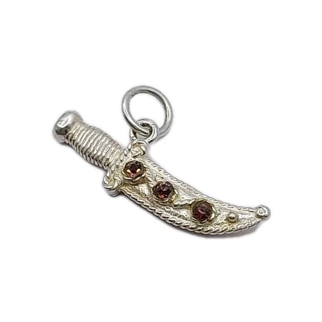 Small Old Vintage Silver Ceremonial Dagger Charm
