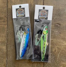 (2)Slow Pitch Jigs Fish Glow Lures 80g ,FISH Sinking Metal  Micro Jigging Bait