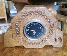 Robert Thompson Mouseman Oak Mantel Clock c1960s