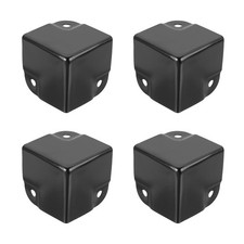 4Pcs 1.38"x1.38" Speaker Corner Protectors Iron Box Corner Edge Guard Black