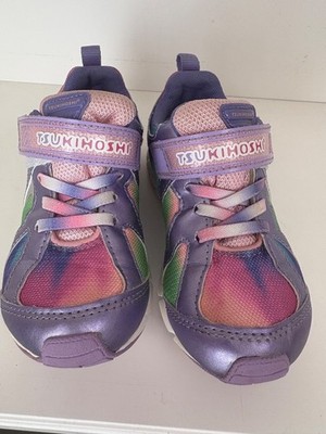 Tsukihoshi Rainbow Child Size 10.5 Purple Rainbow Sneaker Shoes