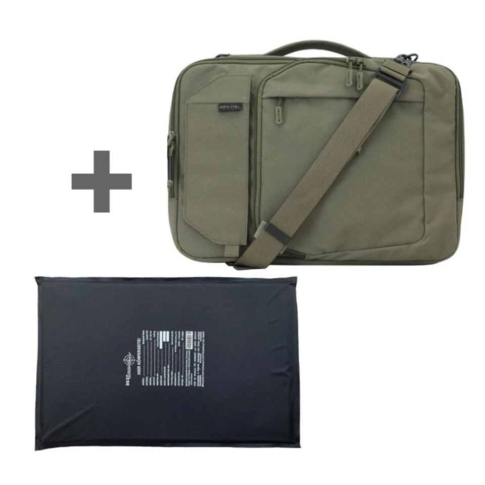Bundle AGILITE Laptop Carrier inkl. Weichballistik NIJ Level IIIA 25x40 Tasche