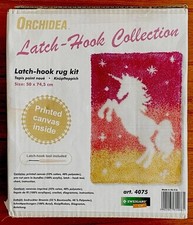 Unicorn Latch-hook Rug Kit Orchidea 4075 Zweigart Complete