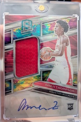 2023-24 Panini Spectra - RJA Amen Thompson #225 Celestial Prizm /99 (AU, MEM RC)