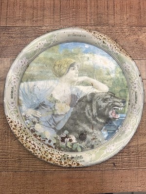 Hard To Find OLD RAINIER BEER ROUND METAL TRAY HAS WEAR And Some Rust