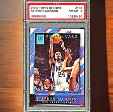2000 Topps Reserve - Stephen Jackson (RC) /1499 #133 PSA 8