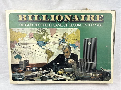 Vintage Billionaire Board Game 1973 Parker Bros Not Complete