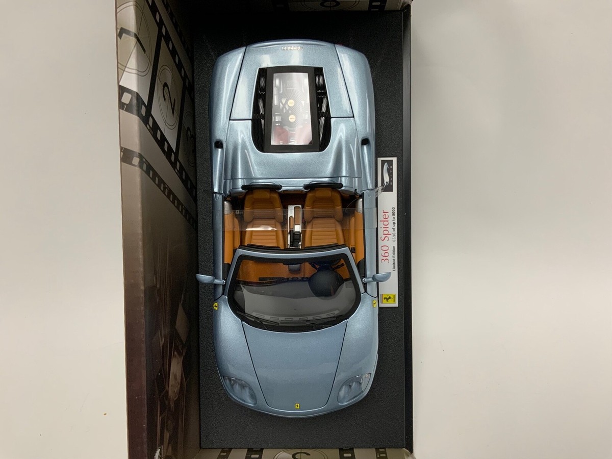 1/18 Hot Wheels Elite Ferrari 360 Spider in Silver Blue