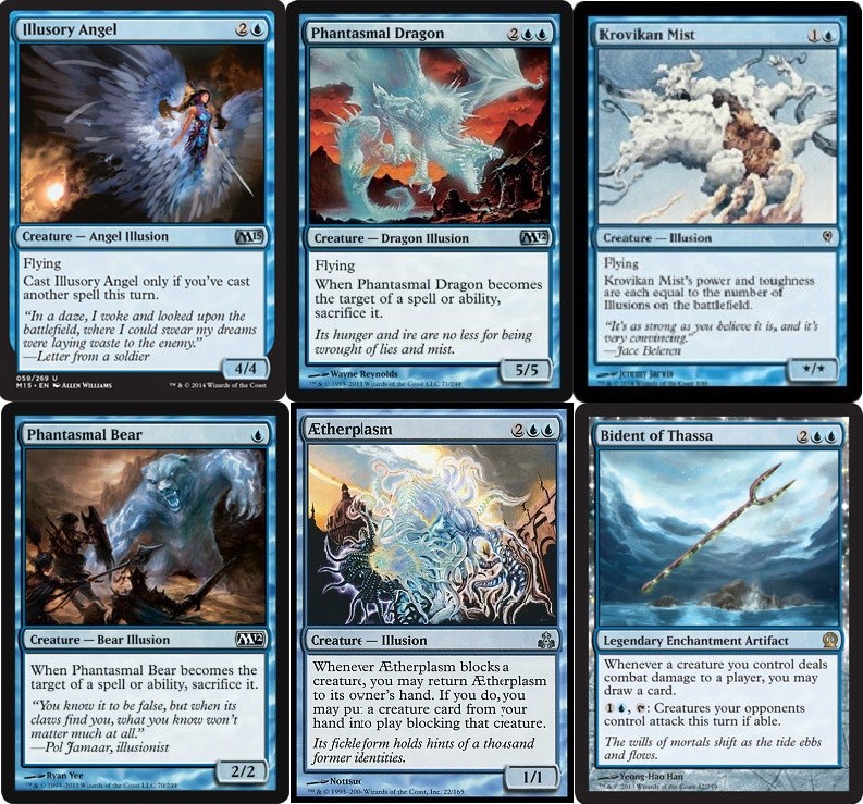 Elusive Illusions Phantom Warrior MTG Deck 60 Cards Near Mint Condition