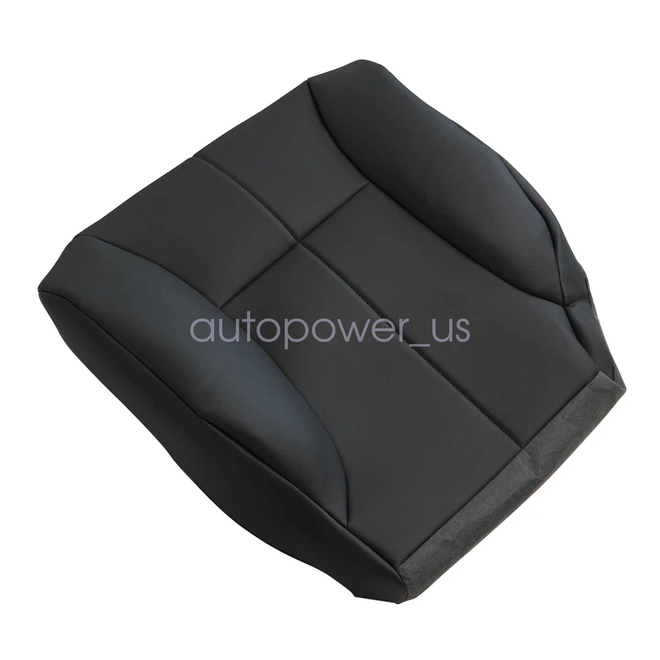 Cubierta de asiento de cuero inferior del lado del pasajero gris oscuro para Dodge Ram 1500 1998-2002 Foto 4 de 4