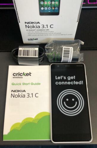 Cricket Wireless Nokia 3.1 C  - 32GB - Snow White - Afbeelding 1 van 3