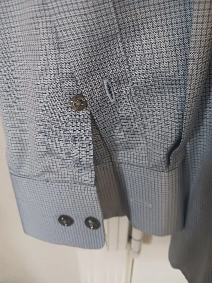 Alfani Men's Button Down Long Sleeve 100% Silk Shirt XL Light Blue Patterned - Image 4 of 4