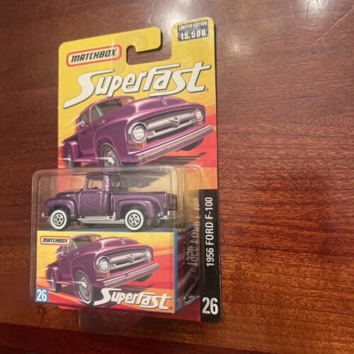 2006 Matchbox Superfast #26 1956 Ford F-100 Red & Purple NEW UNOPENED FREE SHIP - Picture 8 of 9