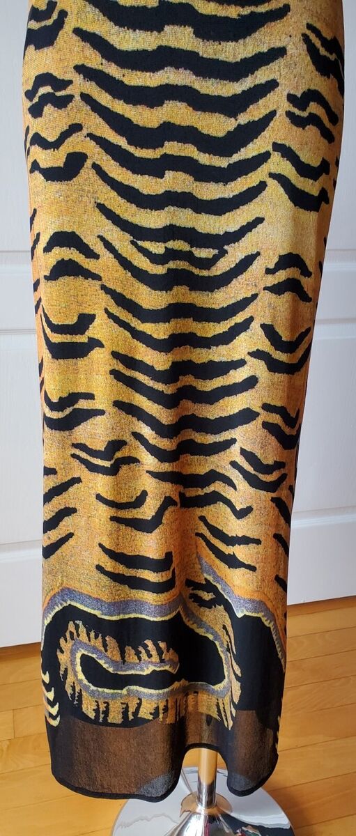RARE Vivienne Tam Vintage Tiger Print Stretch Mesh Maxi RARE Vivienne Tam Vintage Tiger Print Stretch Mesh Maxi