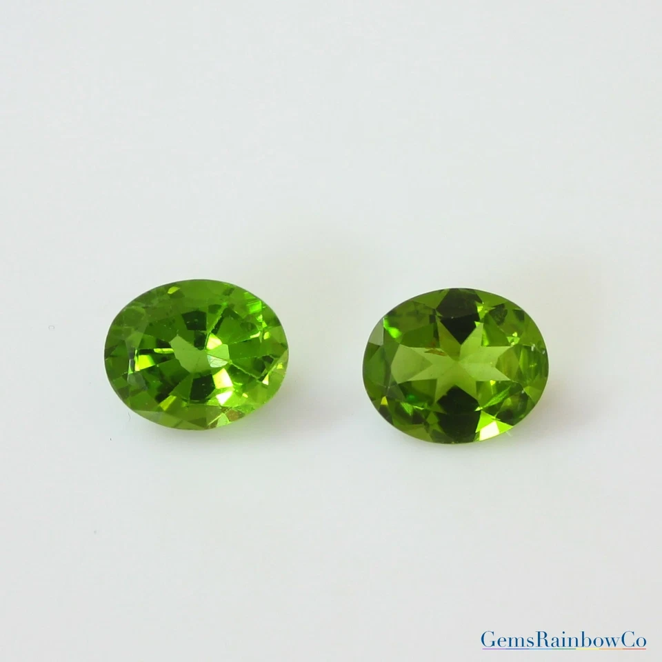 Natural Olive Green Peridot Oval Faceted 10x8 mm to 14x10 mm Loose gemstones - Image 3 of 4