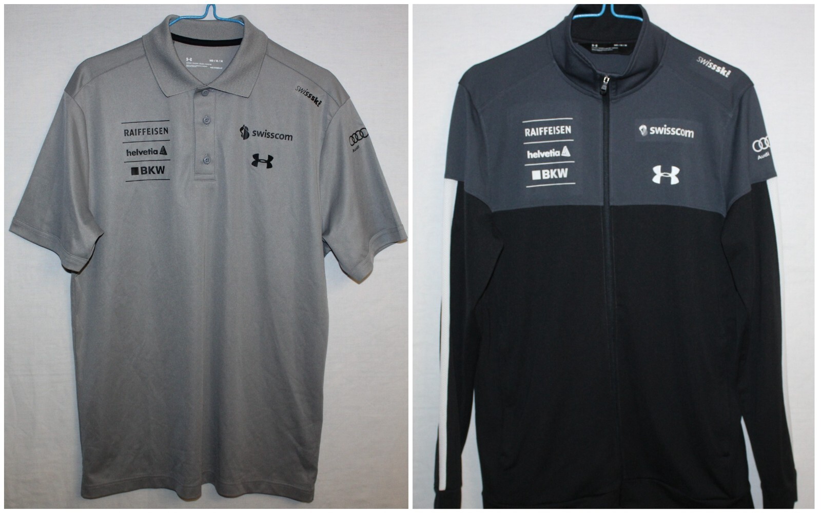 Suiza Equipo Under Armour Audi Swiss Ski Helvetia Hombres Cremallera Completa...