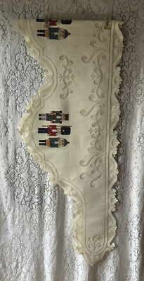 Cream Nutcracker Table Runner Holiday Christmas 45''x18''