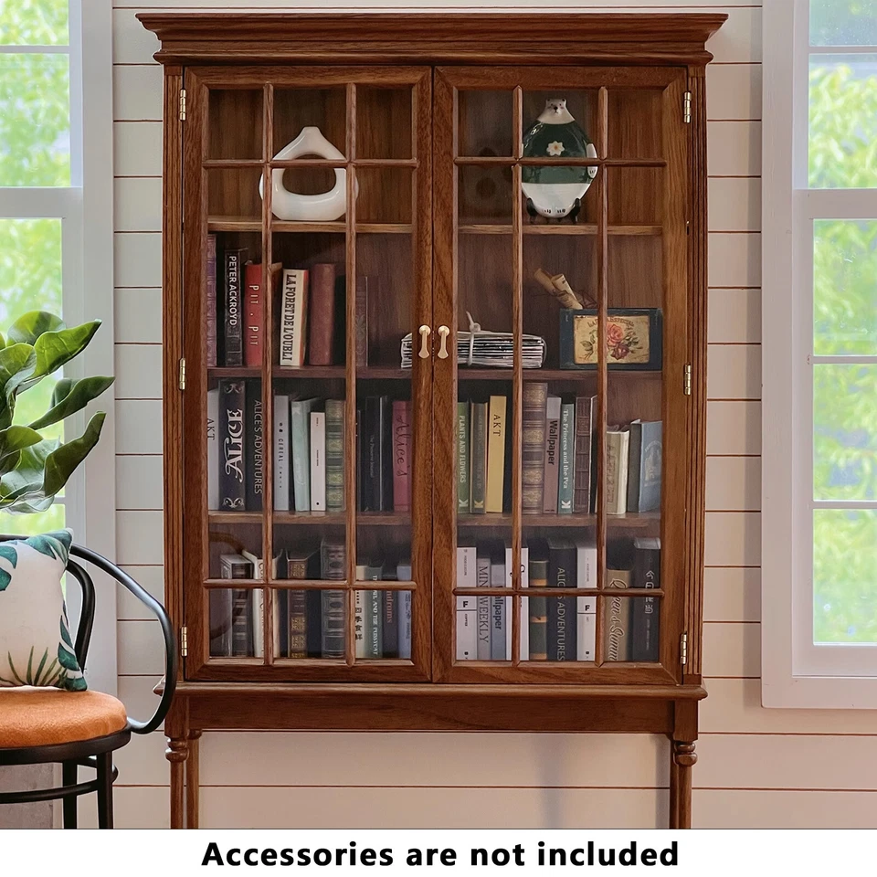 Estantería de madera a escala 1/6 vitrina vitrina muebles almacenamiento miniaturas Foto 2 de 4