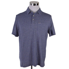 Vineyard Vines Edgartown Mens Polo Shirt Medium Blue Cotton Blend